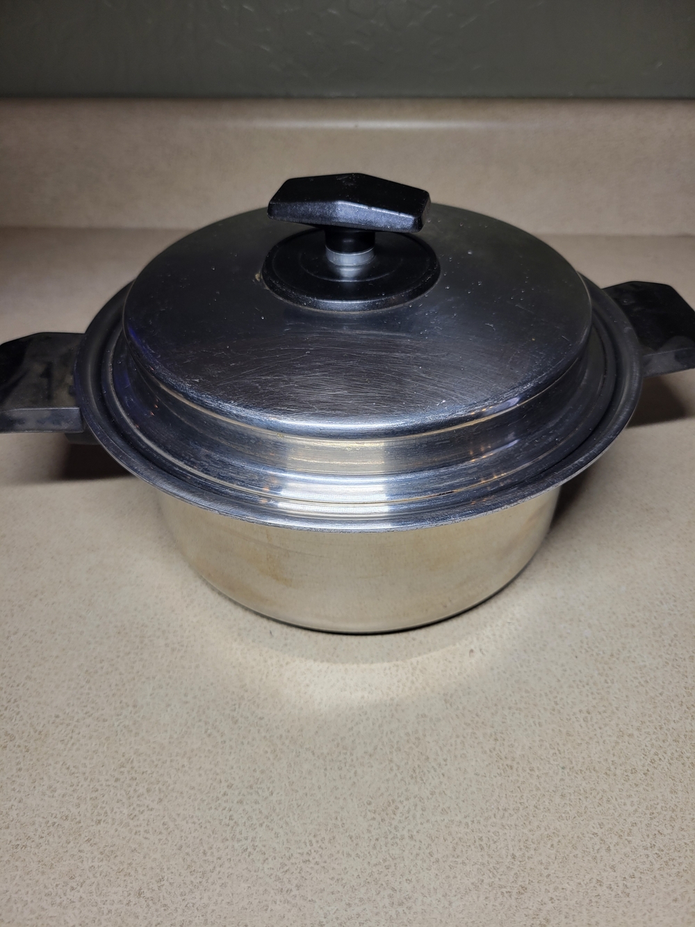 Vintage Miracle Maid Mira-Plex 18/8 3.17 Quart 5-ply stainless steel pot